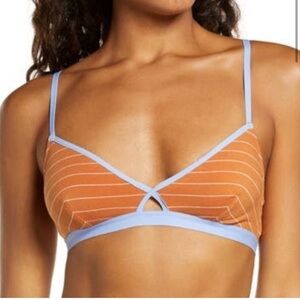 NWOT Madewell Covertible Open Orange Bralette, SIZE LARGE
